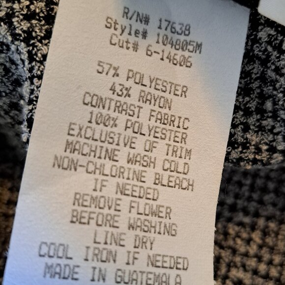 Miss Dorby Black and White Collared 3/4 Ruffle Sleeve Blazer Jacket Size 14 - Picture 6 of 6